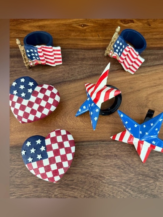 American Vintage Other - Vintage American Flag Napkin holders cottage core Ralph
Lauren style farmhouse